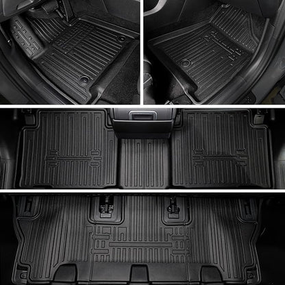Floor Mats for 2024 2025 2026 Hyundai Santa Fe Car Mat Accessories(Fit Hybrid and Gas), All Weather TPE Cargo Mat Trunk Mat with Backrest Mats