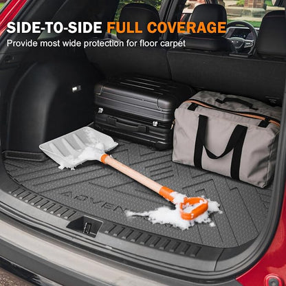 KUST Floor Mats for 2025-2026 Chevy Equinox/GMC Terrain Accessories (Gas Only), All Weather Car Mats with Backrest Mat & Cargo Trunk Liner & Door Sill Protector, TPE Rubber, Raised Edge, Full Set
