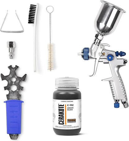 CERAKOTE® C-Series Armor Black 4 oz. Project Kit (C-192) - Everything Needed to Spray Air Cure - Durable, High Performance Ceramic Coating