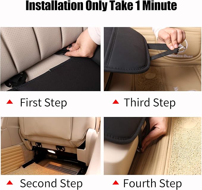 Lofty Aim Premium Car Seat Cushion, Driver Cushion with Comfort Memory Foam & Non-Slip Rubber Bottom, Car Seat Pad Works with 95% of Vehicles and Office Chair or Home (Black)