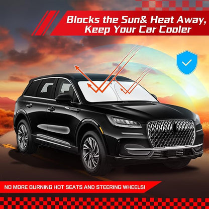 ARISMOTOR Windshield Sun Shade for Lincoln Corsair 2020-2026, Custom Fit Foldable Front Window Sunshade Sun Visor Protector, Block UV Rays Keep Car Cooler