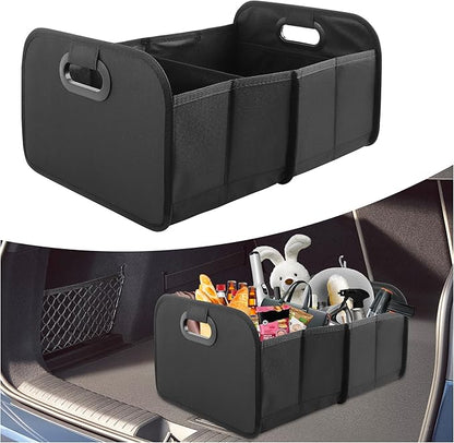 Large Capacity Trunk Organizer for Car,Foldable Multi-Compartment SUV Trunk Organizer for Storaging Tools Toys Foods,Universal Oxford Cloth Car Organizers and Storage