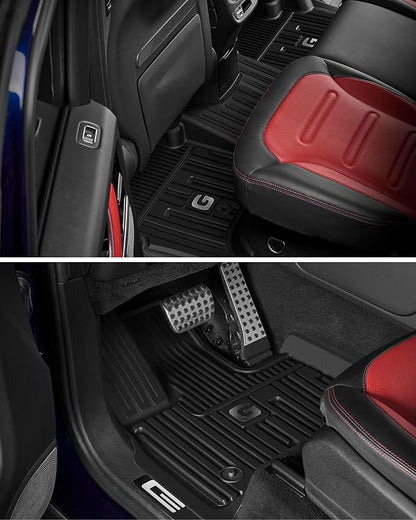 3W Floor Mats Fit for 2019-2025 2026 Mercedes-Benz G Class/G500/G550/AMG G63 SUV TPE All Weather Custom Fit Floor Liner for Benz G Class 1st & 2nd Row Car Mats, Black