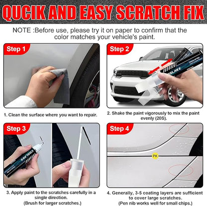 Car Touch Up Paint(White Knuckle(PW7/GW7)) for Dodge, Car Paint Scratch Repair Kit, Quick & Easy Solution to Repair, 2 in 1 Scratch Remover Pen with 2PCS Disposable Micro Applicators