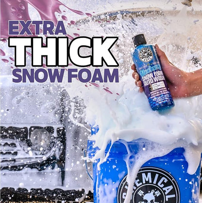 Chemical Guys CWS21616 Blueberry Snow Foam Car Wash Soap (Works with Foam Cannons, Foam Guns or Bucket Washes), Safe for Cars, Trucks, SUVs, Jeeps, Motorcycles, RVs & More, 16 fl. Oz