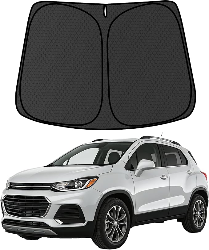 Trax Customized Windshield Sun Shade for 2013-2023 Trax LS | LT | LTZA Front Window Sunshade Visor Protector Foldable Blocks UV Rays Keep Car Cooler Accessories