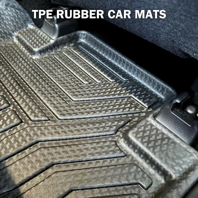 KUST Floor Mats for 2022-2026 Jeep Grand Cherokee Accessories 5 Seats (Include 4XE, Not for WK & L), All Weather Floor Liners & Cargo Trunk Mat & Rear Backrest Mats, TPE Rubber, Raised Edge