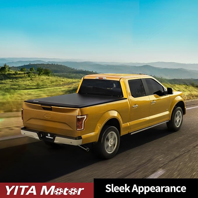 YITAMOTOR Soft Tri-fold Tonneau Cover Fits for Dodge Ram 1500 2002-2026 (Inclu. Classic & New), Fits for Dodge Ram 2500 3500 2003-2026 6.4ft Bed Without Rambox