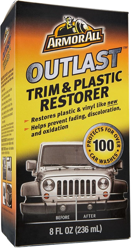 Armor All Outlast Car Trim & Plastic Cleaner , Cleans Cars, Trucks, and Motorcycles, 8 Oz