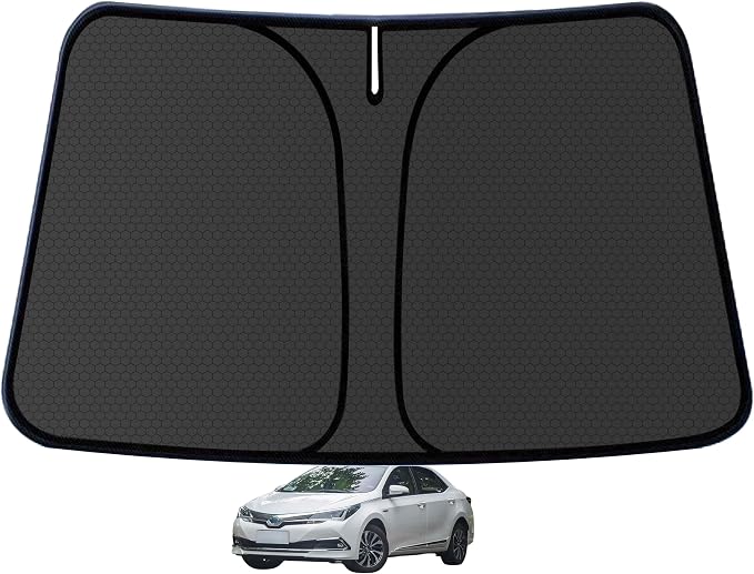 Corolla Customized Windshield Sun Shade for 2020 2021 2022 2023 2024 2025 2026 Corolla Front Window Sunshade Visor Protector Foldable Blocks UV Rays Keep Car Cooler Accessories