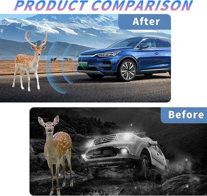 4PCS Deer Whistles for Vehicles - Universal Automotive Warning Devices, Save a Car from Collisions(White)