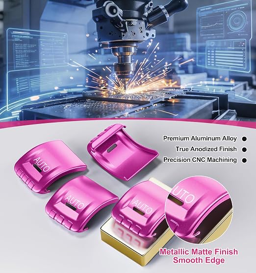 Upgrade Metal Window Switch Button Cover Fit for Jeep Wrangler JK JKU 2018 2017 2016 2015 2014 2013 2012 2011 Accessories,Interior Trim Kit 4PCS (Pink)