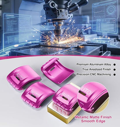 Upgrade Metal Window Switch Button Cover Fit for Jeep Wrangler JK JKU 2018 2017 2016 2015 2014 2013 2012 2011 Accessories,Interior Trim Kit 4PCS (Pink)