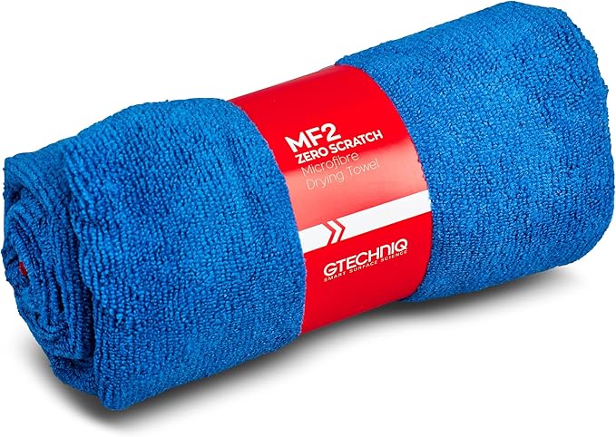 Gtechniq MF2 Microfiber Drying Towel 450GSM 23.6"x35.4" | Ultra Soft, Super Absorbent, Short Pile Wicks Away Water, Reduces Marring and Gloss Loss, Machine Washable