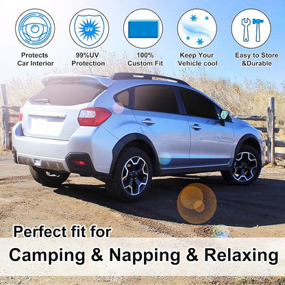 TINGLU Window Shades for Subaru Crosstrek 2013 2014 2015 2016 2017 Accessorie Car Side Full Windows Rear Triangular Windshield Sun Shade Sun UV Rays & Privacy Protection for Camping,Napping 8PCS