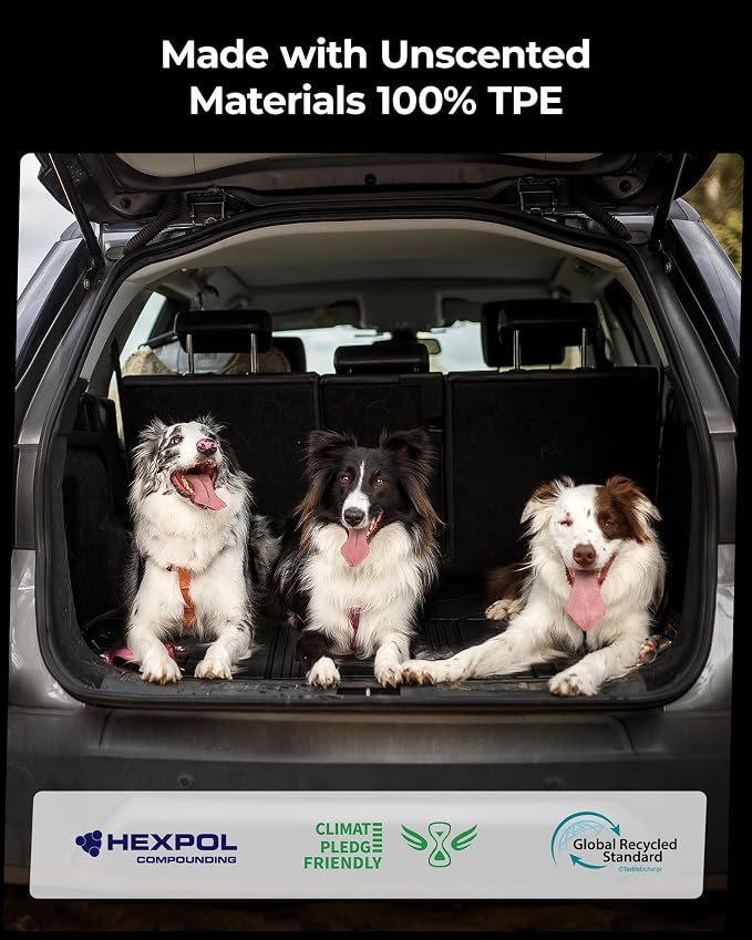 3W Cargo Mat for Toyota 4Runner 2025 2026 5 Seats(Not fit Hybrid), All Weather TPE Custom Fit Trunk Mat & Backrest Mat for SR5/TRD/Limited 6th gen 4 Runner