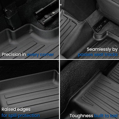 Floor Mats Set for 2021-2026 Kia K5 FWD & 2020-2026 Hyundai Sonata Gas FWD, All Weather TPE Floor Liners Trunk Mat Cargo Liner Accessories