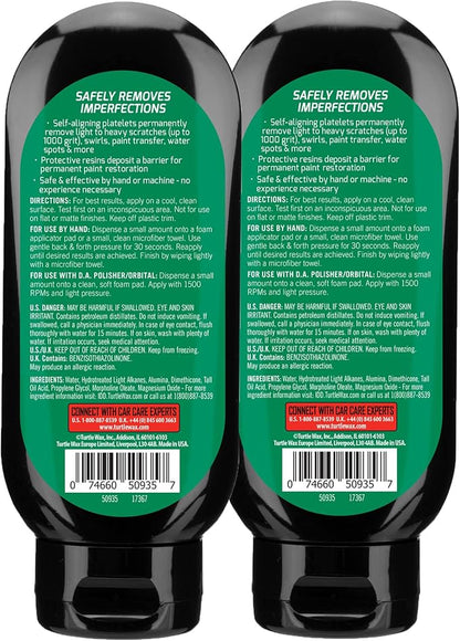 Turtle Wax Scratch Repair and Renew, Car Scratch Remover, Tackles Swirl Marks, Paint Transfer, Headlight Oxidation, Water Spot Remover for Cars, Safe for All Paint Colors, 7oz (Pack of 2)