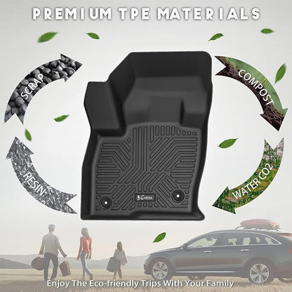 KARPAL Floor Mats for 2015-2024 2025 2026 Ford Edge, Custom Fit TPE All Weather Ford Edge Accessories 1st & 2nd Row Floor Liner & Trunk Mat