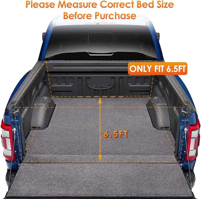 Nilight Soft Tri-fold Truck Bed Tonneau Cover Compatible with Ford F150 2015-2026, All-Weather Low Profile Cargo Protection-6.5ft