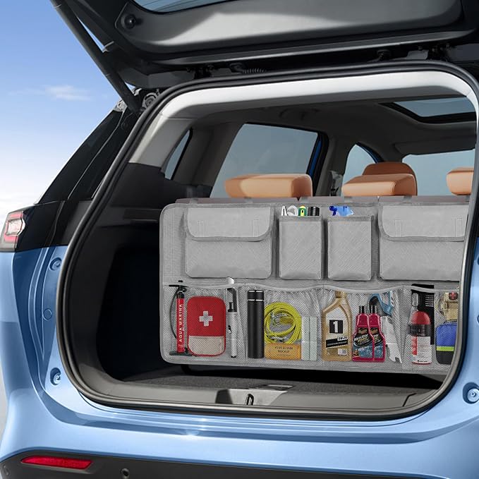 Car Trunk Organizer and Storage, Large Capacity Backseat Hanging Storage Accessories, Backseat Car Organizer for SUV/MPV/Truck (Dimgrey)