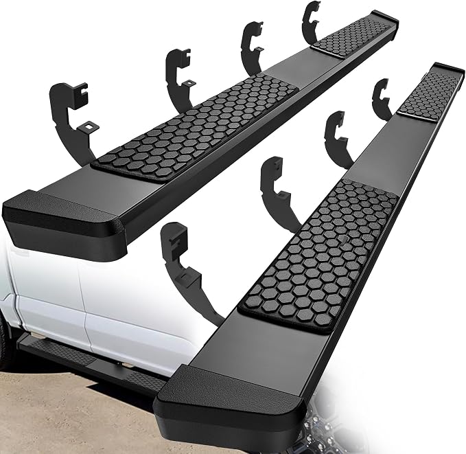 YITAMOTOR 6 Inches Running Boards Compatible with 2019-2026 Chevy Silverado/GMC Sierra 1500 Crew Cab, 2020-2026 2500HD 3500HD Crew Cab Side Steps Black Nerf Bars Rails