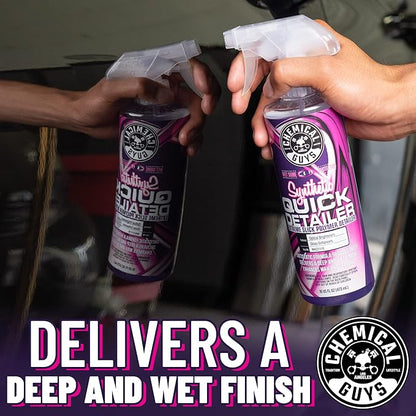 Chemical Guys Synthetic Quick Detailer – High Gloss Quick Detailer Spray, Safe for Cars, Trucks, SUVs, Motorcycles and RVs, Remove Dust, Fingerprints & Smudges, Enhances Shine & Protection, 16 fl oz
