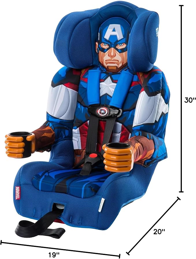 KidsEmbrace 2-in-1 Car Seat | Forward-Facing Harness (26.5–65 lbs) & Booster Mode (40–100 lbs) | Latch | Premium Fit with Multi-Position Headrest, Harness & Recline