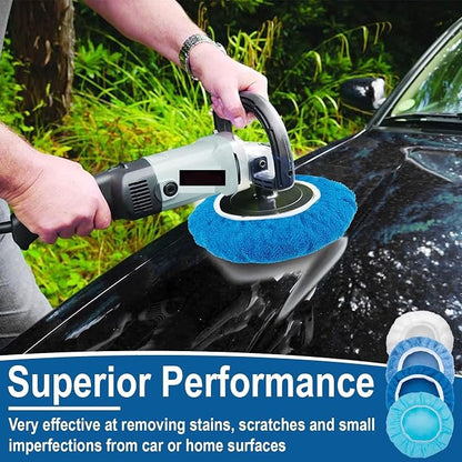 20PCS Car Orbital Buffer Polisher Pad Bonnet Set, 9-10 Inch Polishing Buffing Pads Bonnet Buffing Pad Cover, Microfiber Buffer Pads, Polisher Pads, Car Accessories for Polishing, Waxing and Cleaning