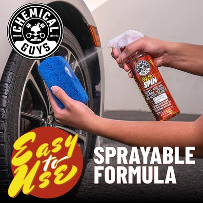 Chemical Guys HydroSpin Wheel & Rim Ceramic Coating and Quick Detailer Spray - 16 oz Spray Protects Wheels, Rims & Brake Parts with Hydrophobic Ceramic Shine - Safe for Cars, Trucks, SUVs, Motorcycles