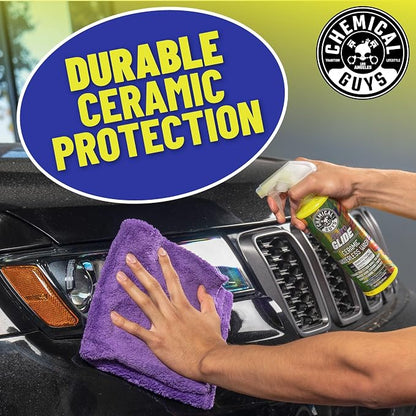 Chemical Guys HydroGlide Ceramic Swift Wipe Waterless Car Wash CWS21416 - Easily Clean, Just Spray & Wipe, Safe for Cars, Trucks, Motorcycles, RVs & More, 16 fl oz