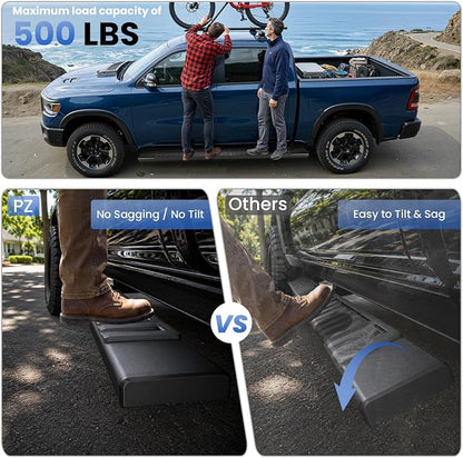PZ 6" Running Boards Anti-Slip Side Steps Compatible with Chevy Silverado/GMC Sierra 1500 Double Cab 2019-2025, 2020-2025 for 2500HD 3500HD,500LBS No Drill Truck Running Boards Direct Fit Nerf Bar
