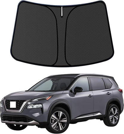 Rogue Customized Windshield Sun Shade for 2021 2022 2023 2024 2025 2026 Rogue Front Window Sunshade Visor Protector Foldable Blocks UV Rays Keep Car Cooler Accessories
