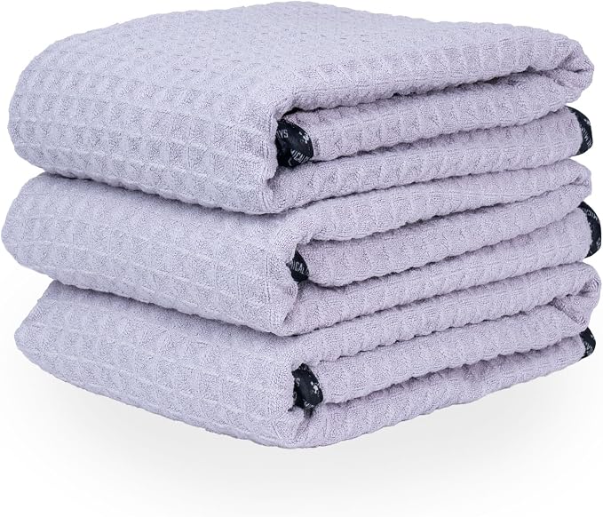 Chemical Guys Waffle Weave for Home & Auto Glass, Windows, Mirrors & More, Lavender (25 in. x 36 in.) 3-Pack