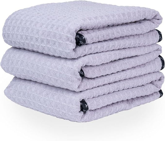 Chemical Guys Waffle Weave for Home & Auto Glass, Windows, Mirrors & More, Lavender (25 in. x 36 in.) 3-Pack