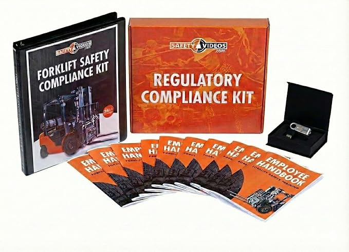 Forklift Operator Safety Compliance Kit - 100% OSHA Compliant Forklift Training - Includes Video, Quiz, Trainee Handbooks, & More