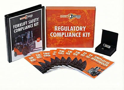 Forklift Operator Safety Compliance Kit - 100% OSHA Compliant Forklift Training - Includes Video, Quiz, Trainee Handbooks, & More
