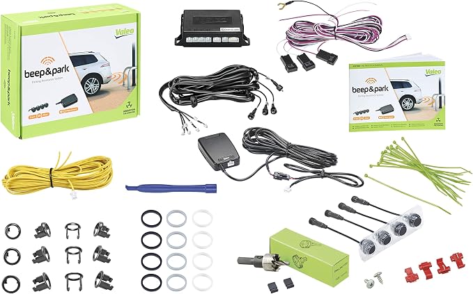 VALEO Beep and Park Parking Assistance Kit with 4 Sensors + 1 Speaker - Front or Rear Mounting 632200