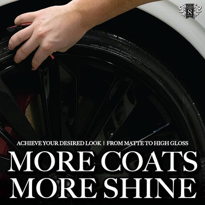 Pinnacle Black Label Tire Clear Coat | Durable Protective Coating for Long-Lasting Shine | Repels Dirt & Water | PBL-550 | 8 oz