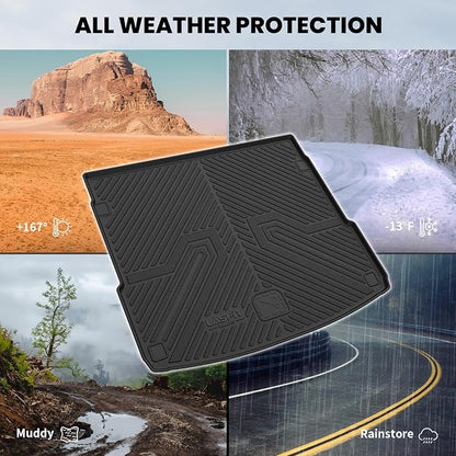 LASFIT Cargo Mat for Audi Q5/SQ5 2018-2025(Include Q5/SQ5 Sportback), Custom Fit All-Weather TPE Trunk Mat for Audi Accessories, Waterproof, Easy to Clean, Black