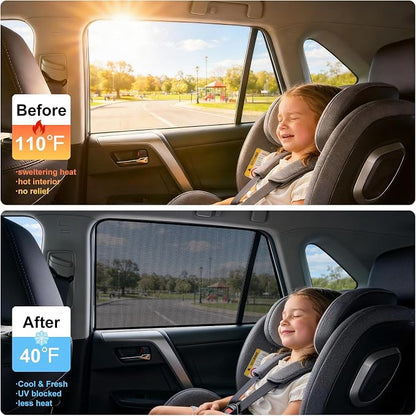 XCBYT 2011-2023 4Runner Window Shade, 2PCS Rear Side Sun Shades for Baby & Pet, Breathable Mesh UV Protection, Privacy & Heat Insulation, Easy Magnetic Installation
