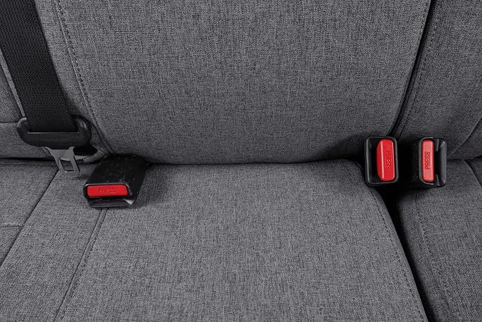 coverdream Tacoma Hybrid Cloth Seat Covers Full Set for Toyota Tacoma 2024-2026 TRD Sport,TRD Off-Road,Limited,Trailhunter,Fully Covered,Breathable Polyester Seat Protector (Gray)