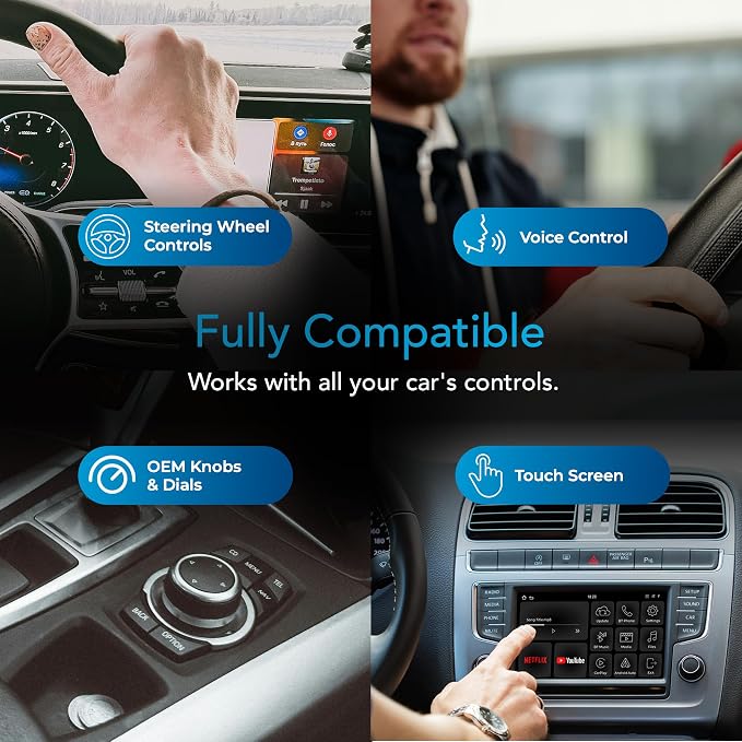 AUTOSKY LITE Box S 2026 – Wireless Adapter for CarPlay & Android Auto – Powerful New Processor – Netflix & YouTube via Phone Hotspot – Stable, Easy Plug & Play