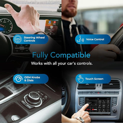 AUTOSKY LITE Box S 2026 – Wireless Adapter for CarPlay & Android Auto – Powerful New Processor – Netflix & YouTube via Phone Hotspot – Stable, Easy Plug & Play