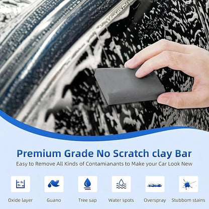 IPELY 4 Pack 100g Gray Clay Bar, Premium Clay Bars Auto Detailing Kit, Car Clay Bar for Car Wash, Magic Clay Bars Cleaner Remove Contaminants for Professional Car Detailing Clean