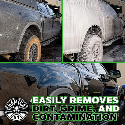 Chemical Guys Honeydew Snow Foam Auto Wash Cleanser 2 Pack (2 X 16 Fl. Oz.) - (Works with Foam Cannons, Guns or Bucket Washes) Safe for Trucks, Motorcycles, RVs & More, Honeydew Scent - CWS_110_1602