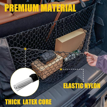 Cargo Net Compatible with 2013-2025 Nissan Pathfinder Truck Bed Cargo Net 3.05'×1.31' Double Layer Envelope Style Dense Mesh Trunk Organizer for 2024 Pathfinder Exterior Accessories