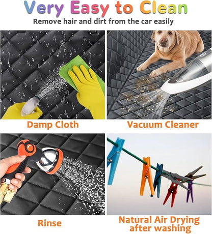 URPOWER Dog Car Seat Cover for Pets 100% Waterproof Seat Cover Hammock 600D Heavy Duty Scratch Proof Nonslip Durable Soft Back Seat Covers for Full Size Trucks