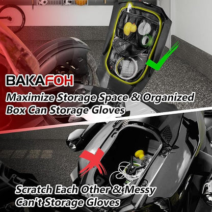 3 Mesh Pockets Front Trunk Lid Organizer Frunk Tool Storage Bag For Can Am Ryker 600 900 Sport Rally Edition 2019-2025 Accessories (Black Style)