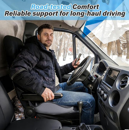 VUSIGN X-Large Seat Cushion for Truck & Car Drivers, Memory Foam Seat Cushion for Long Driving, Sciatica & Tailbone Pain Relief, Ergonomic Back Support Cushion with Non-Slip Bottom & Washable Cover